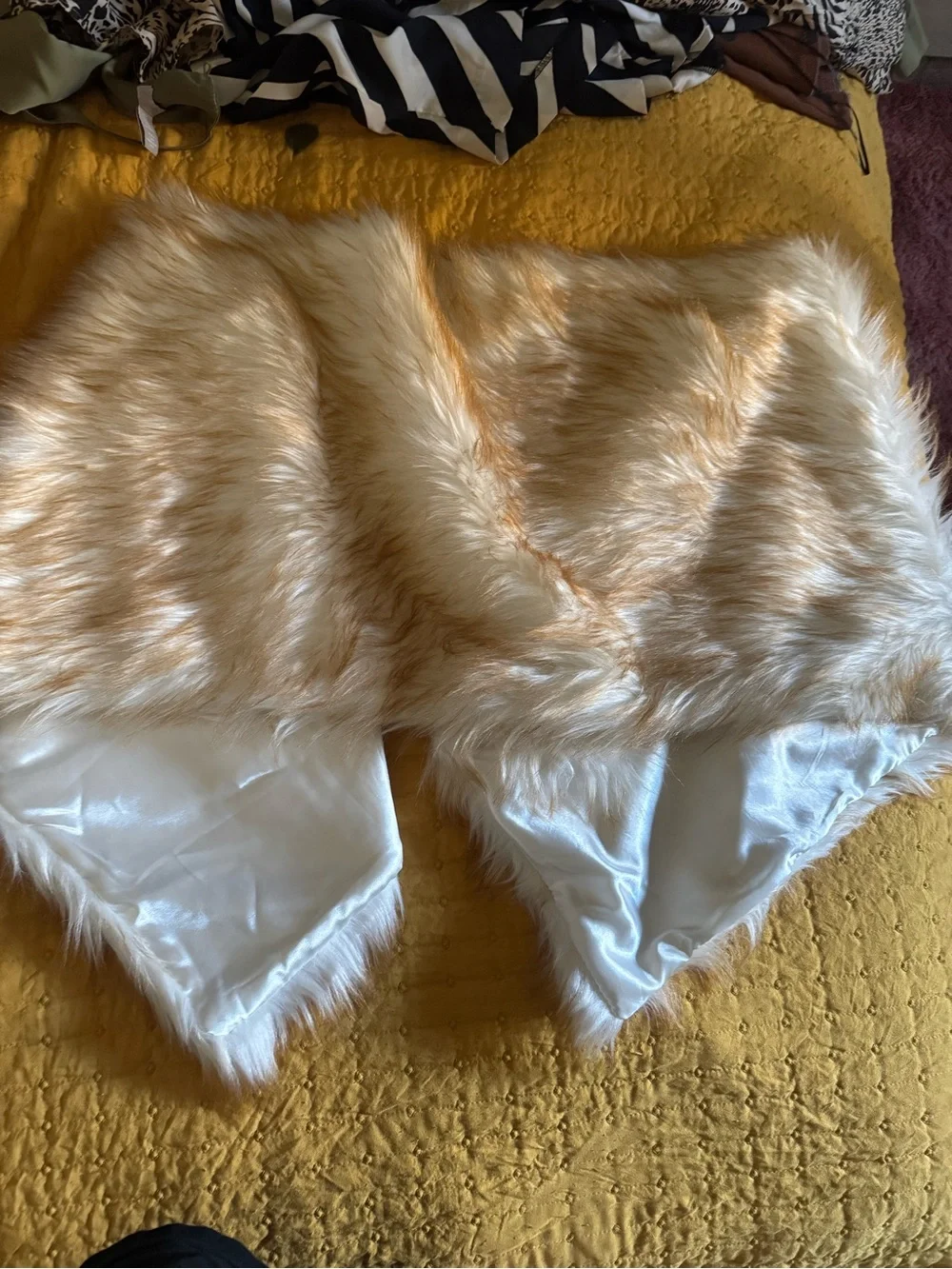 Vintage Faux Fur Cream Jacket - Women’s Cozy Outerwear